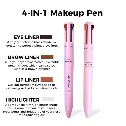 Waterproof 4-in-1 Makeup Pen